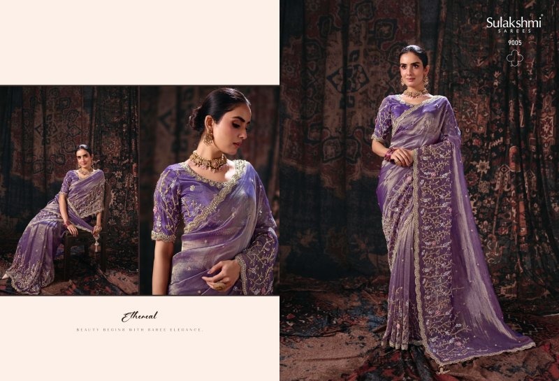 Purple Colour Isha By Sulakshmi Salsa Fabric Designer Saree 9005